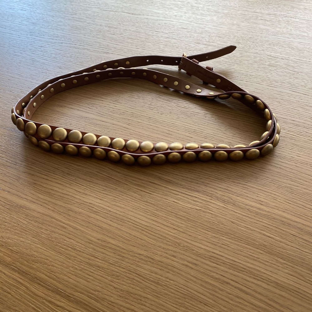 haute hippie leather studded belt